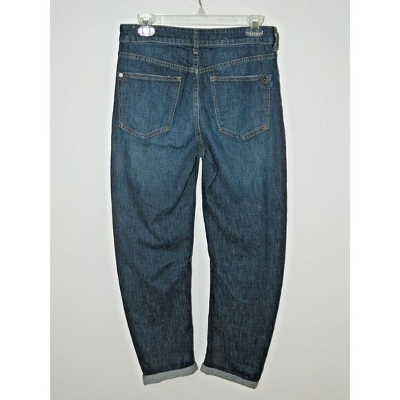 Pilcro Anthropologie Jeans Size 26 The Bow Boyfriend Distressed Dark Wash - Picture 4 of 12